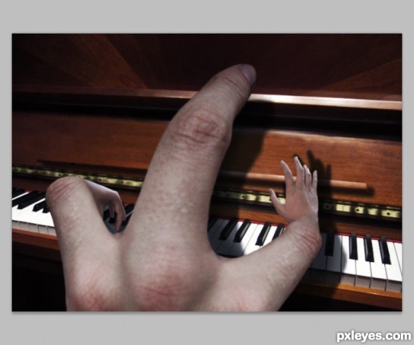 Creation of The Piano Hand: Step 15